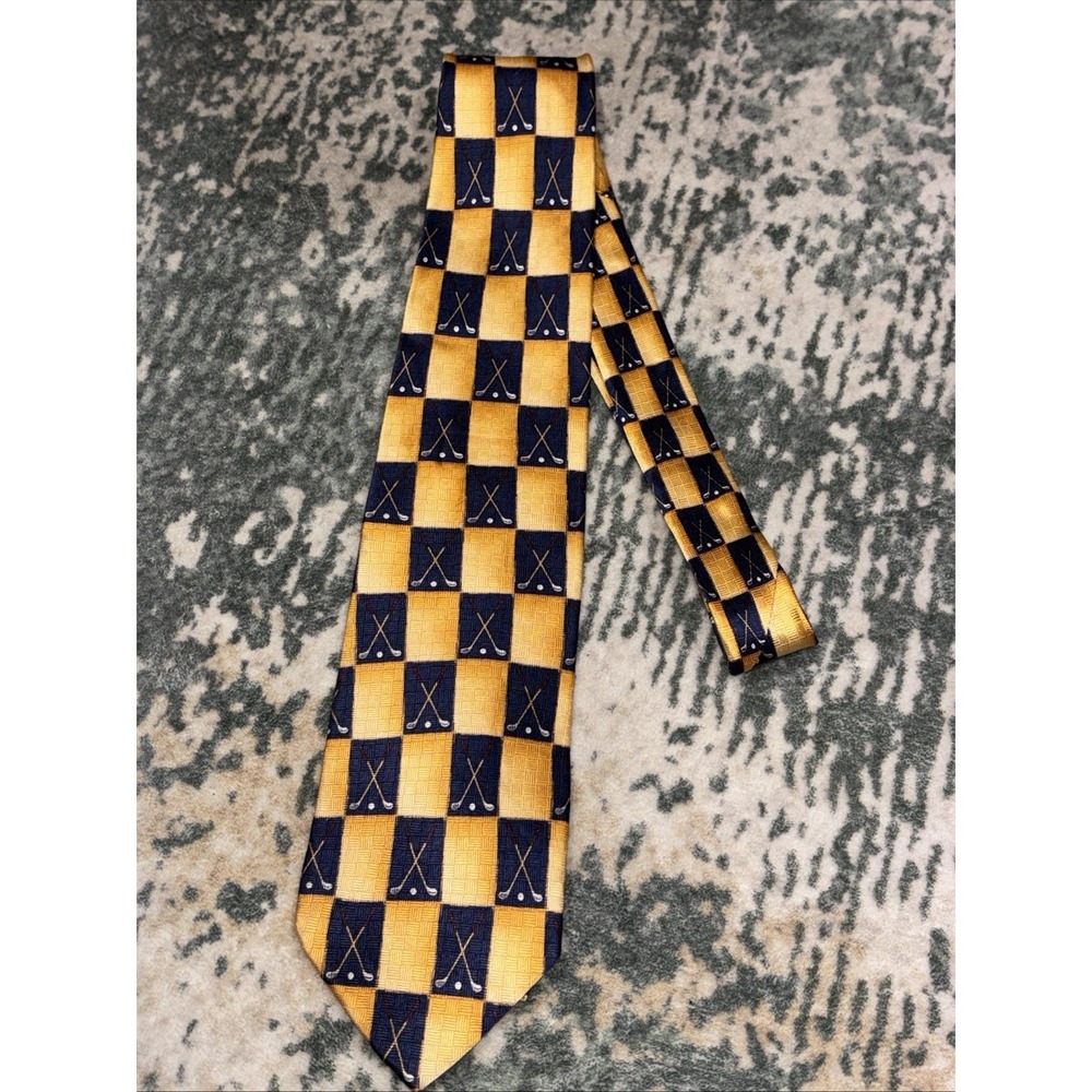 J.Z. Richards golf-themed silk tie